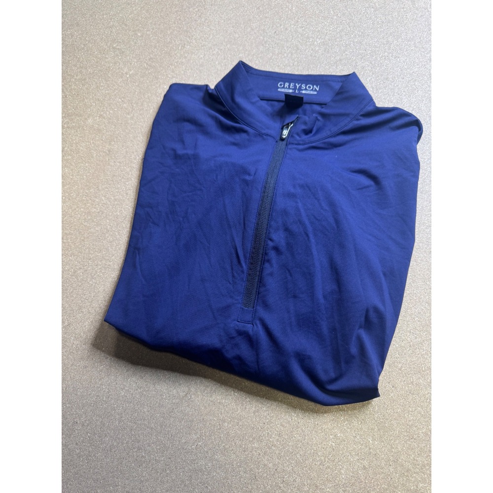 Greyson Women's Blue Performance Quarter Zip Long Sleeve Golf Pullover Top L